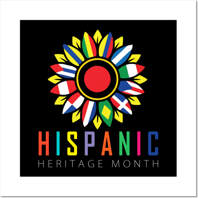 Proud Latina For Women Funny Hispanic Heritage Month Flag Wall Art by The Design Catalyst